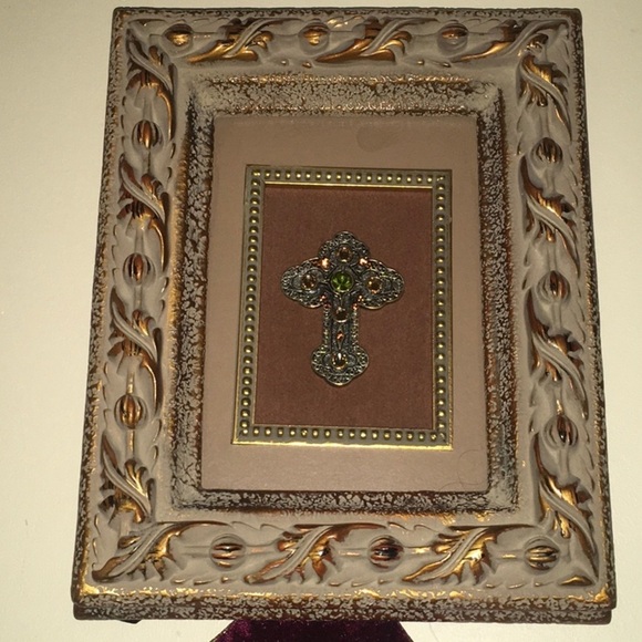 Christian Witness Jeweled Cross Framed from the Belinda Milley Collection - Picture 4 of 10
